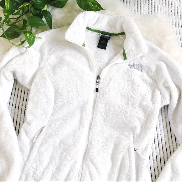 white fuzzy fleece jacket